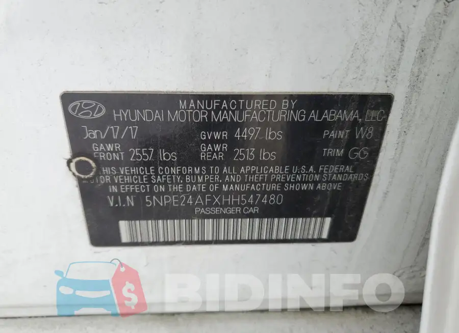 5NPE24AFXHH547480 Photo# 12