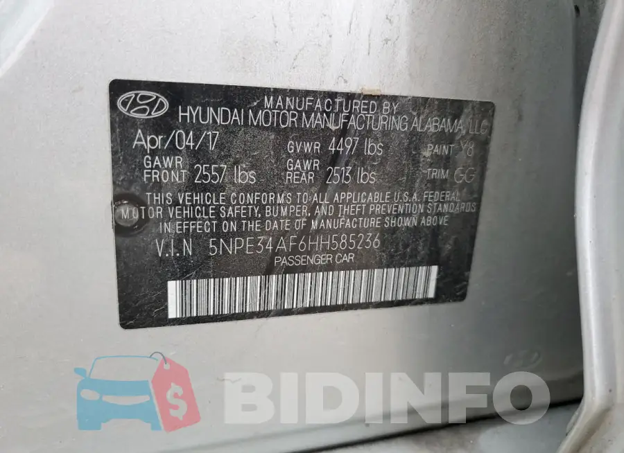 5NPE34AF6HH585236 Photo# 13