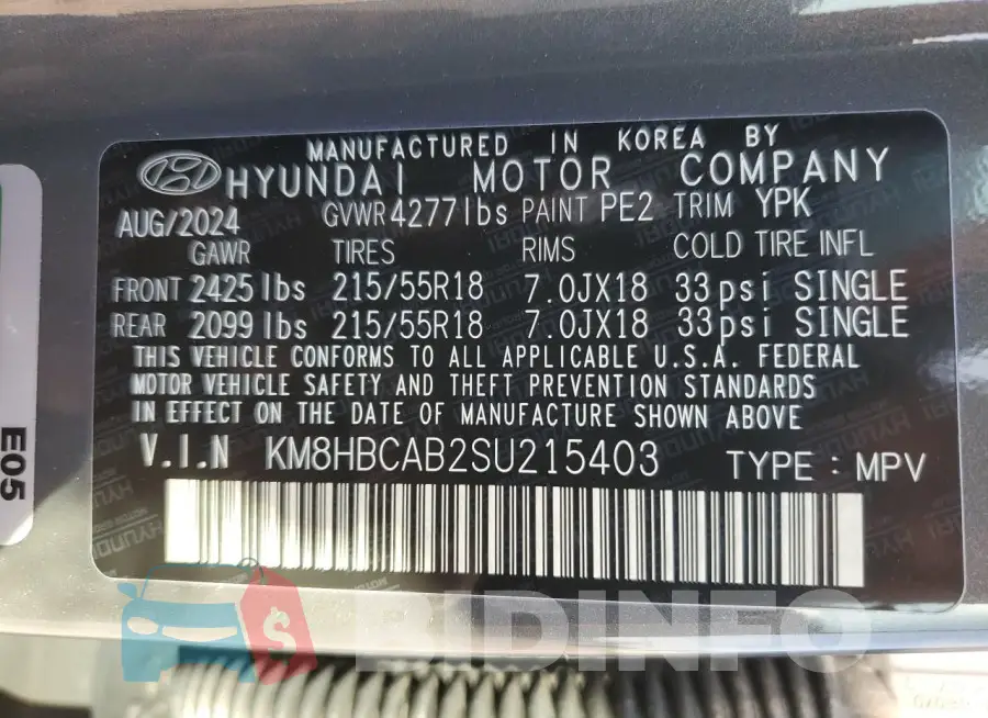 KM8HBCAB2SU215403 Photo# 13