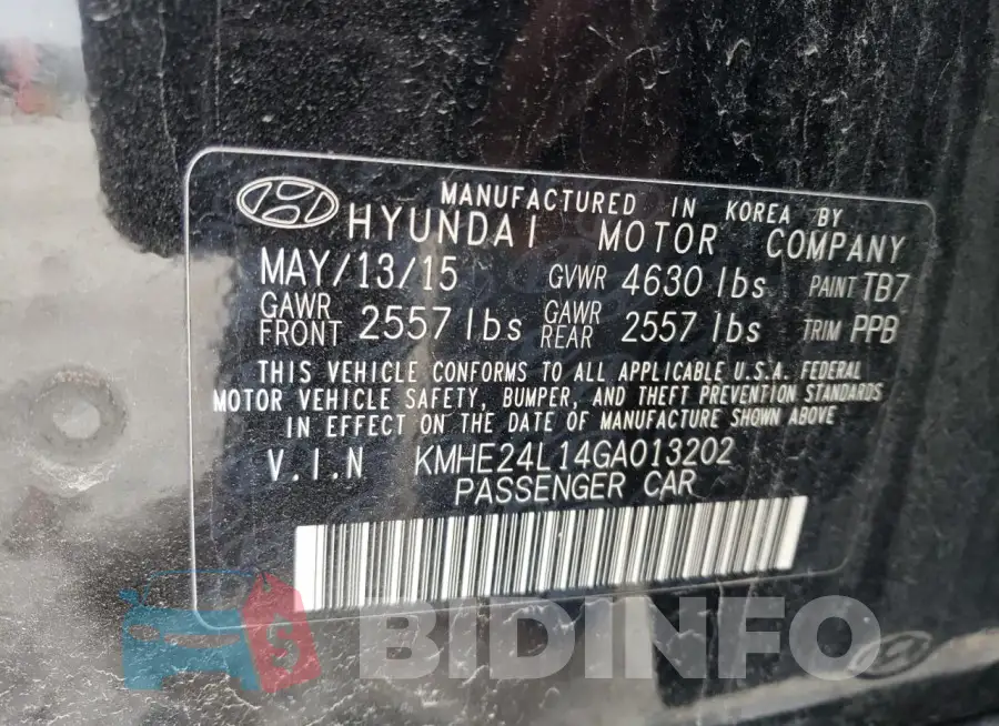 KMHE24L14GA013202 Photo# 12
