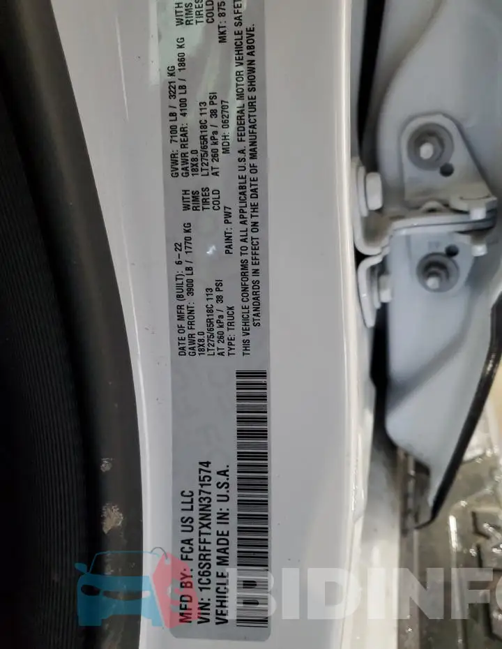 1C6SRFFTXNN371574 Photo# 13