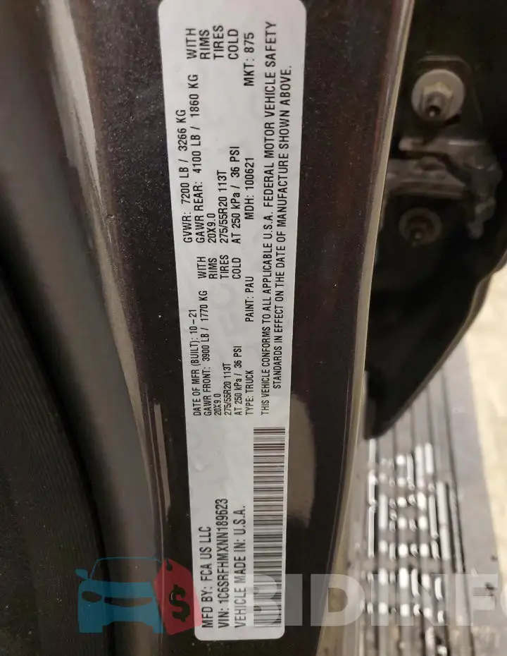 1C6SRFHMXNN189623 Photo# 12