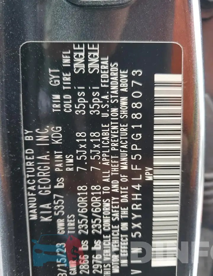 5XYRH4LF5PG188073 Photo# 13
