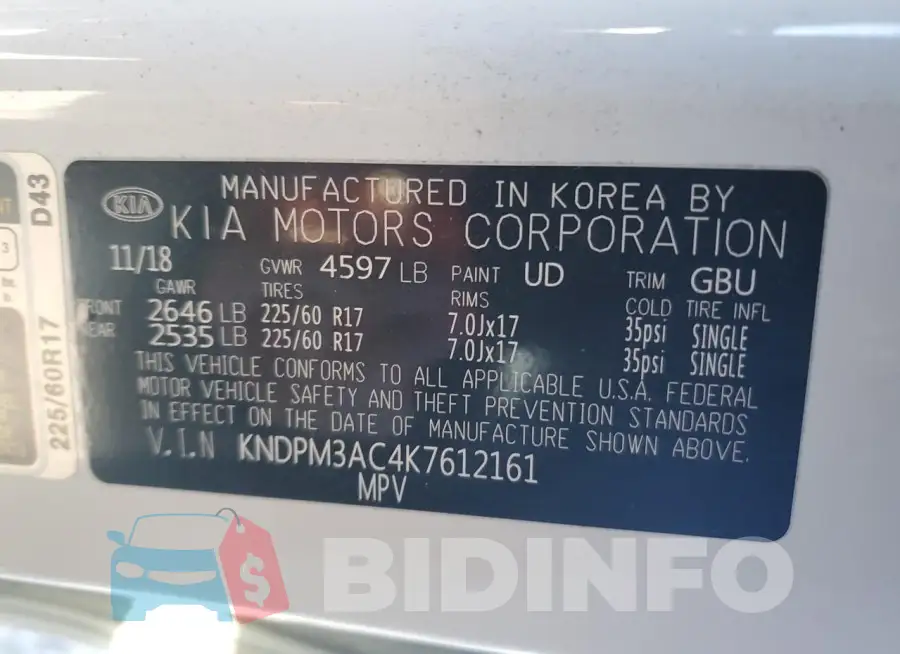 KNDPM3AC4K7612161 Photo# 12