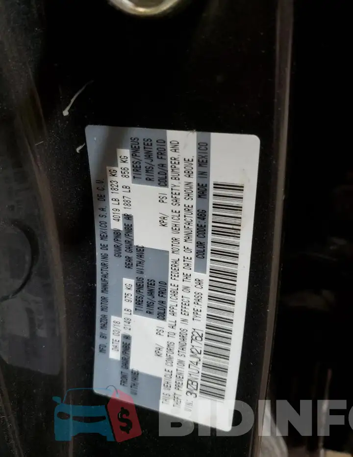 3MZBN1U74JM217621 Photo# 12