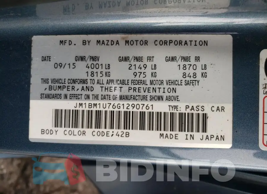 JM1BM1U76G1290761 Photo# 12