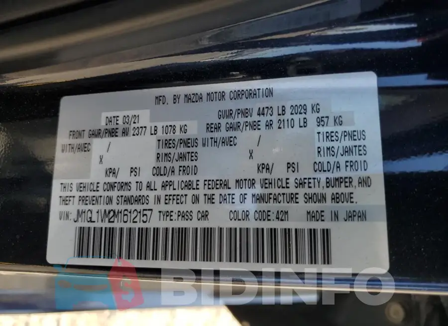 JM1GL1VM2M1612157 Photo# 12