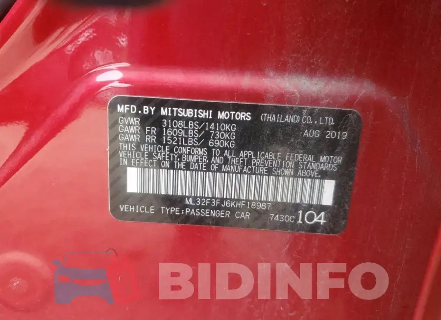 ML32F3FJ6KHF18987 Photo# 12