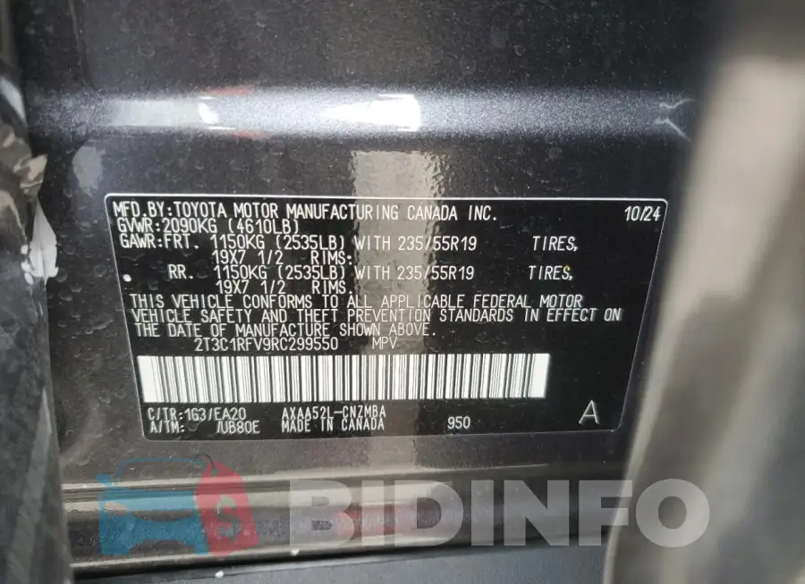 2T3C1RFV9RC299550 Photo# 13