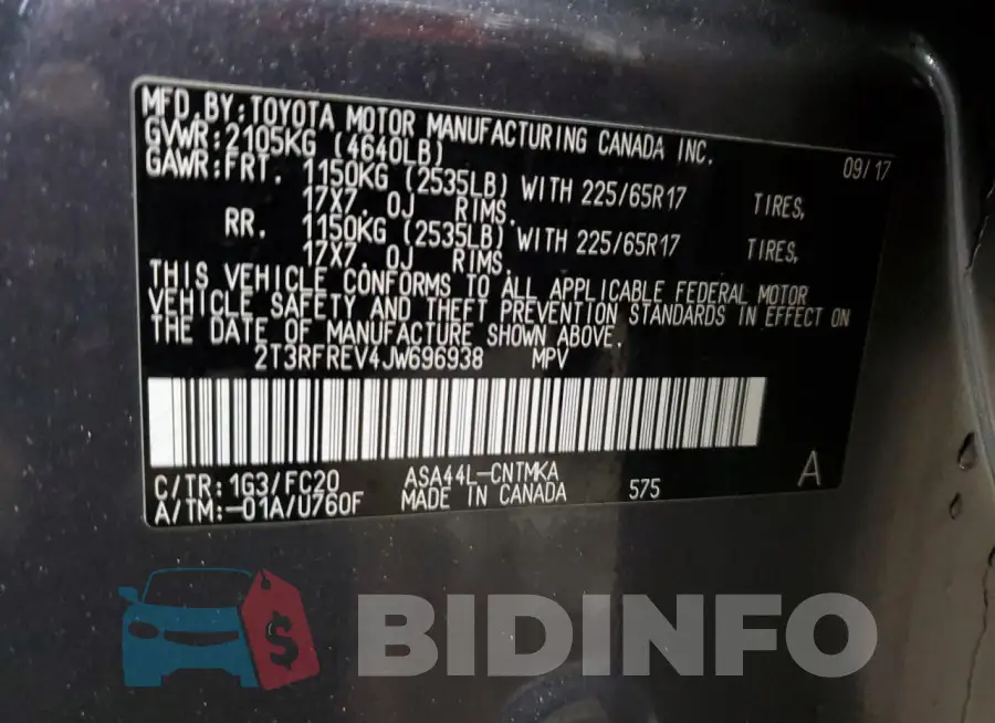 2T3RFREV4JW696938 Photo# 13