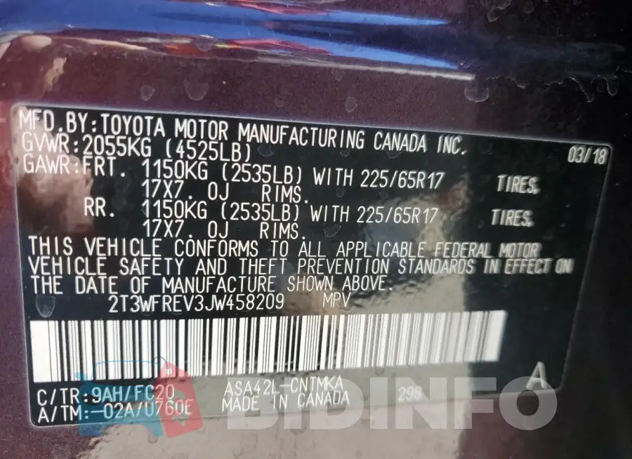 2T3WFREV3JW458209 Photo# 13