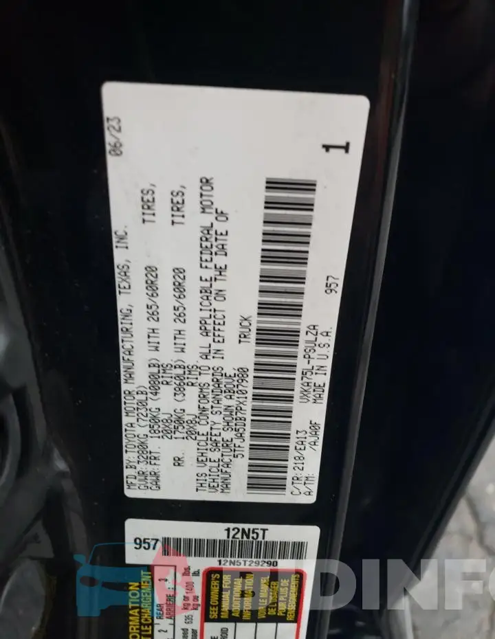 5TFJA5DB7PX107980 Photo# 12