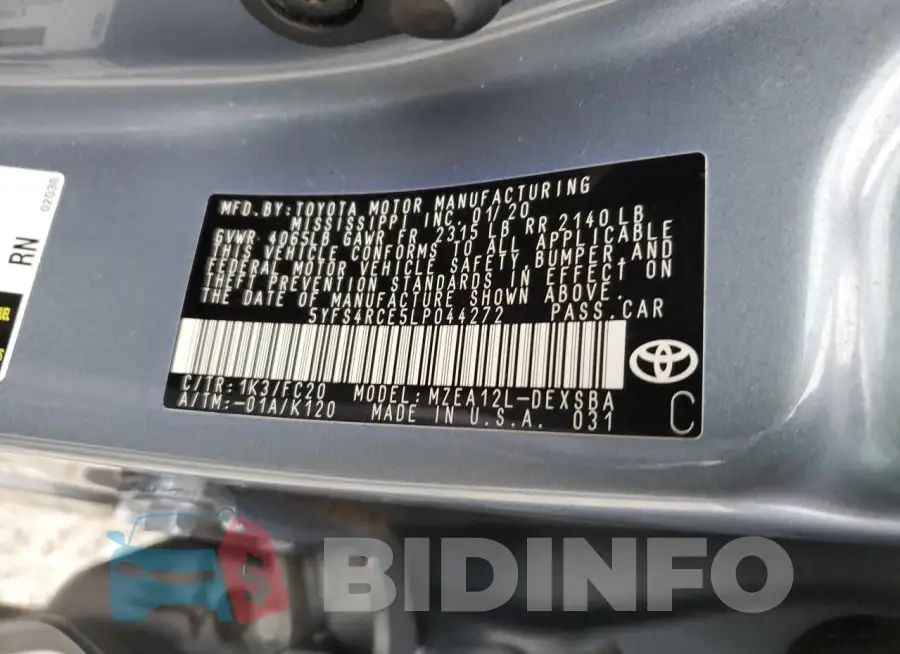 5YFS4RCE5LP044272 Photo# 13