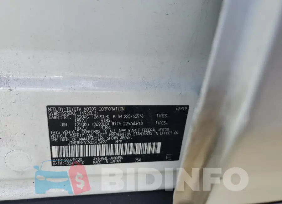 JTMEWRFV2KD513497 Photo# 13