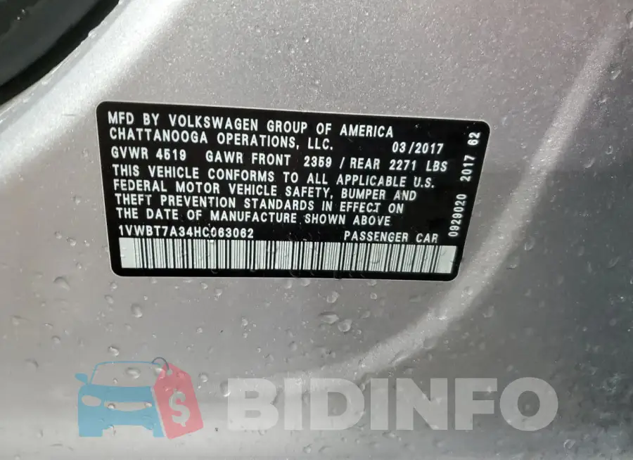 1VWBT7A34HC063062 Photo# 12