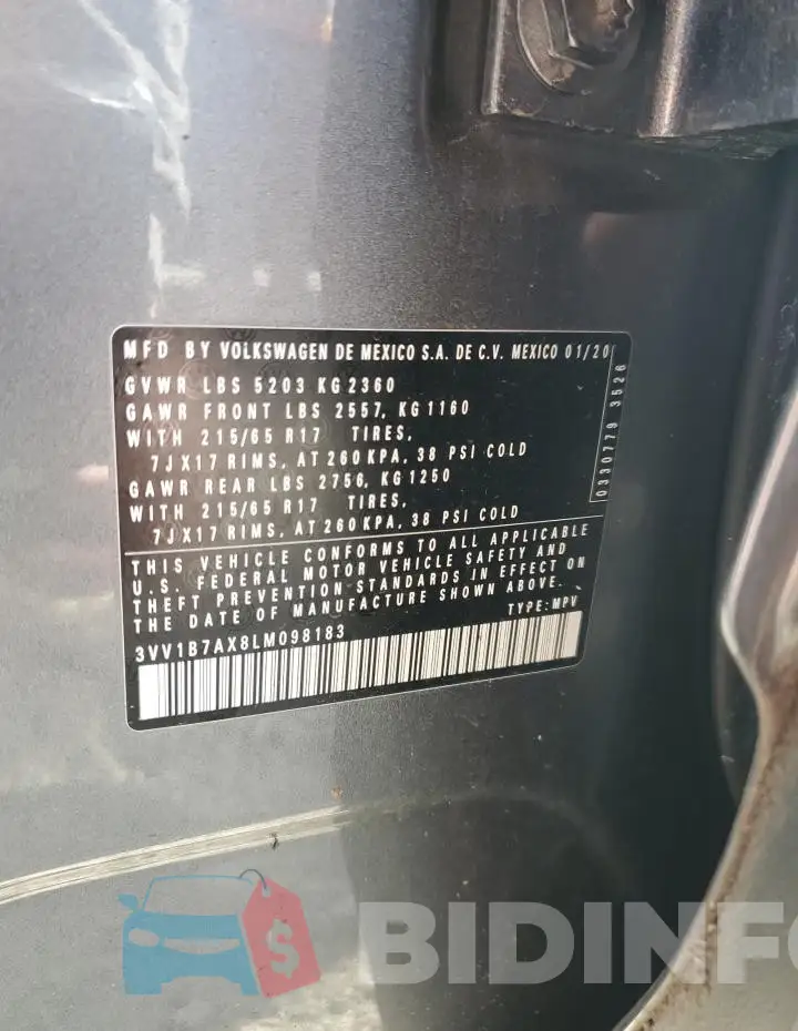 3VV1B7AX8LM098183 Photo# 13