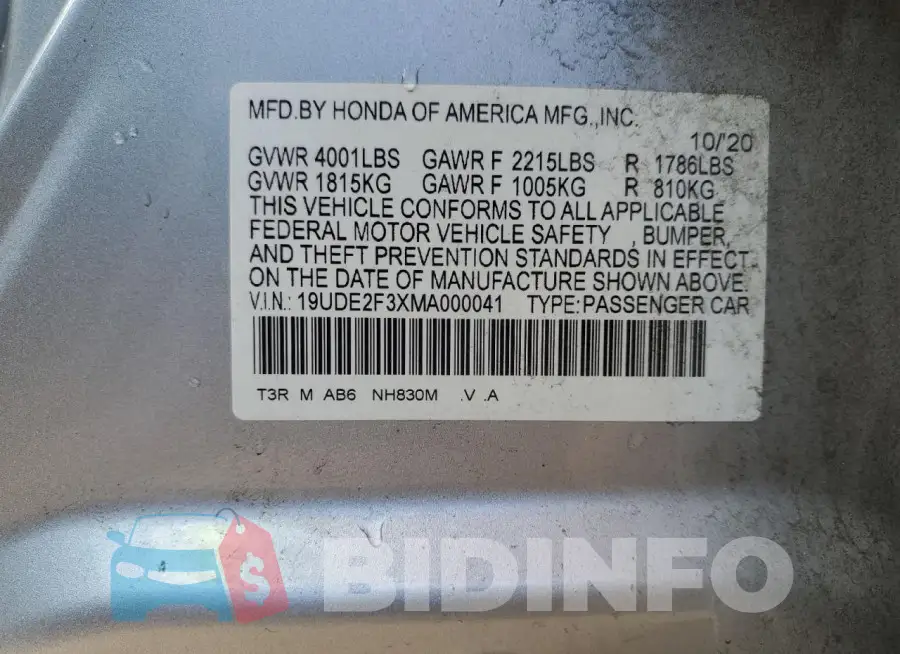 19UDE2F3XMA000041 Photo# 12