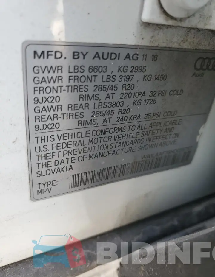 WA1LAAF76HD035757 Photo# 14