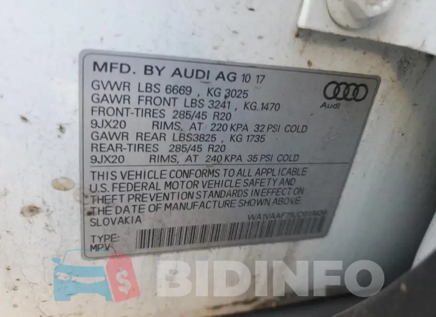 WA1VAAF79JD019938 Photo# 13