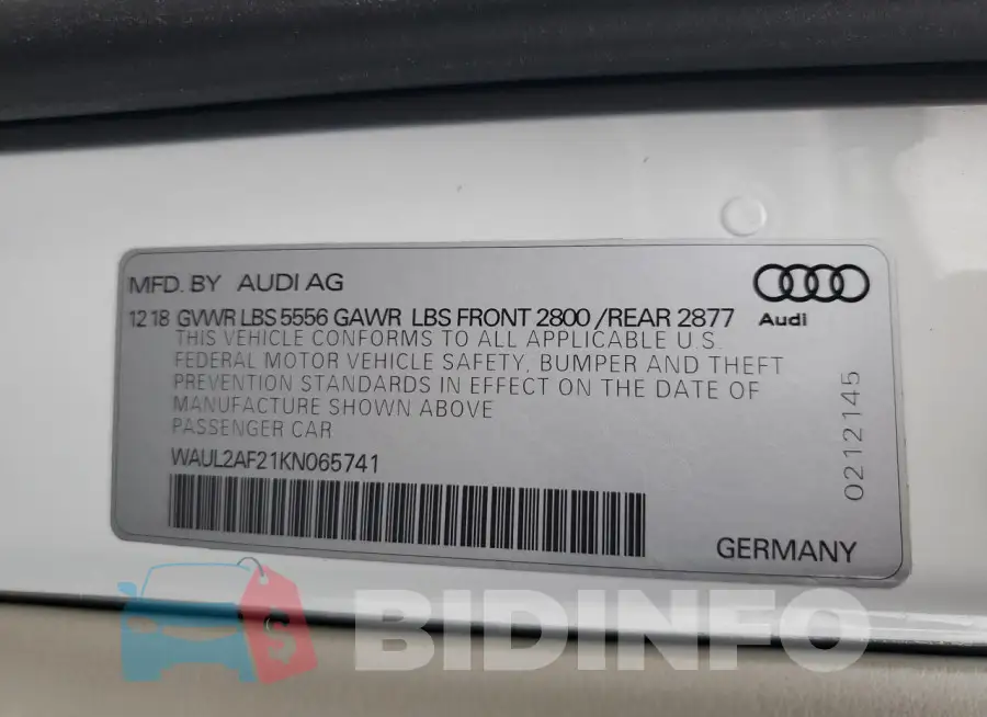 WAUL2AF21KN065741 Photo# 13