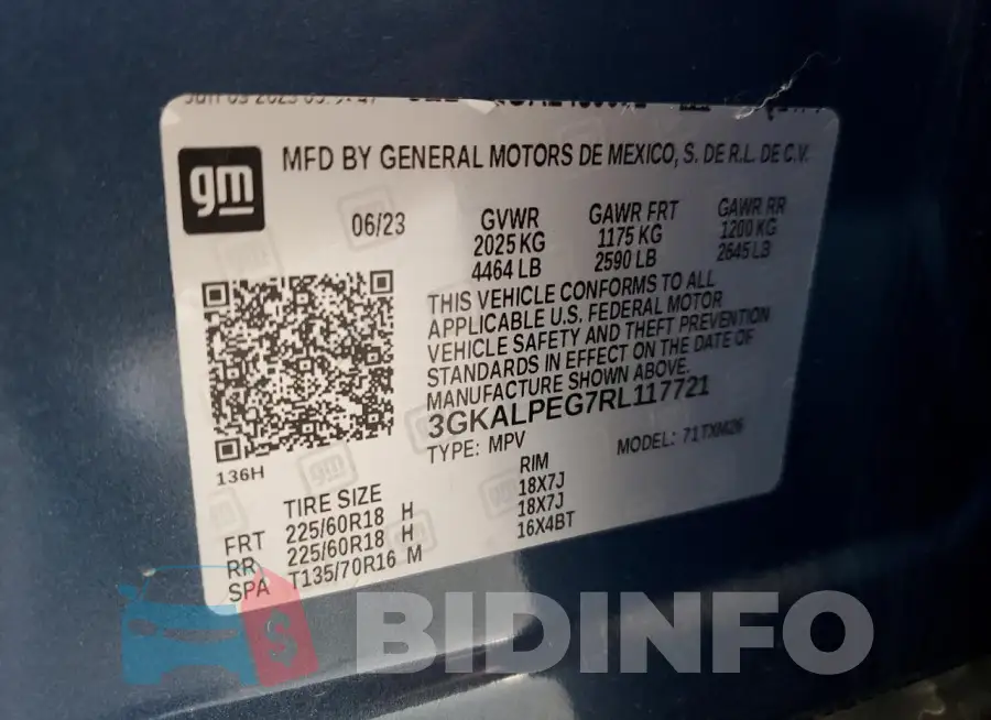 3GKALPEG7RL117721 Photo# 13