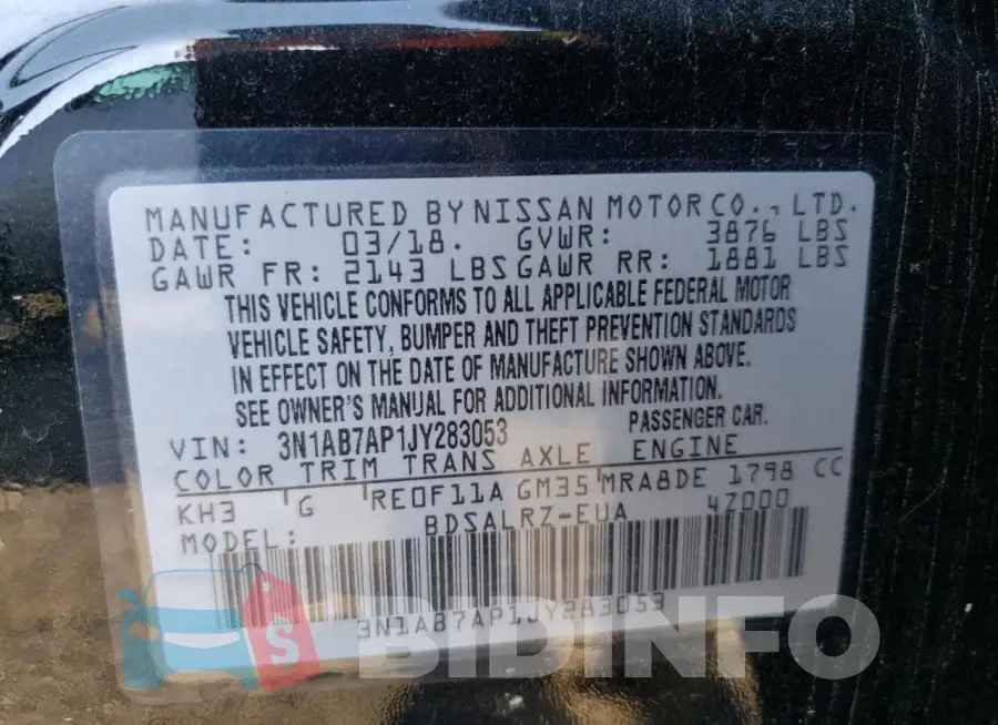 3N1AB7AP1JY283053 Photo# 12