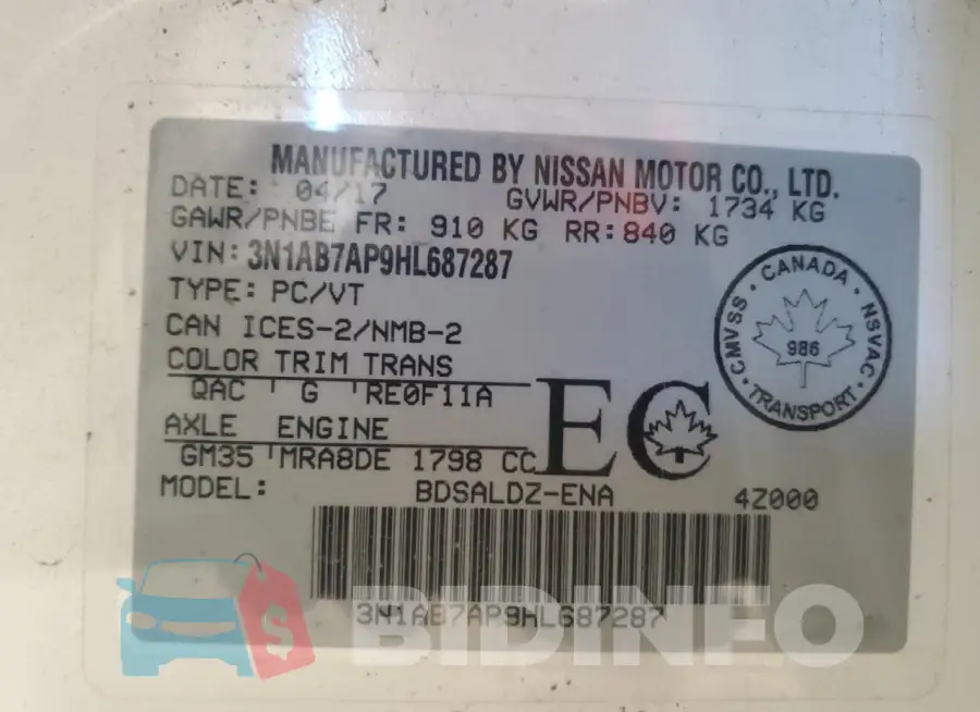 3N1AB7AP9HL687287 Photo# 12