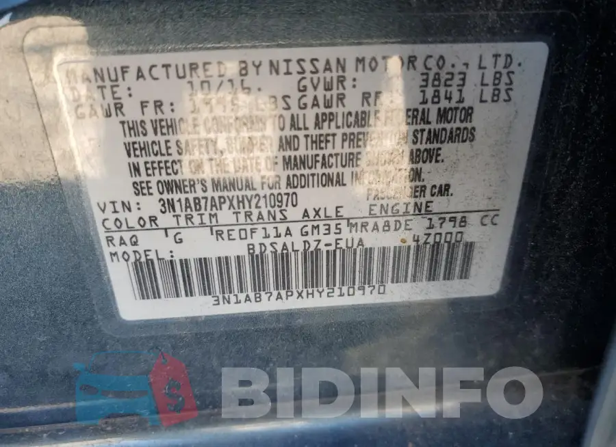3N1AB7APXHY210970 Photo# 13