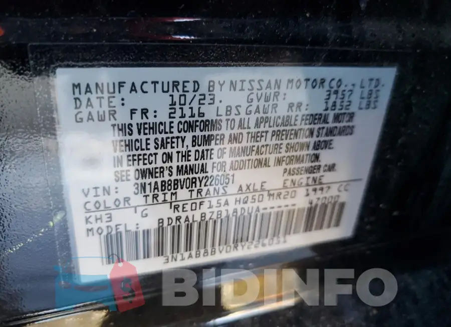 3N1AB8BV0RY226051 Photo# 12