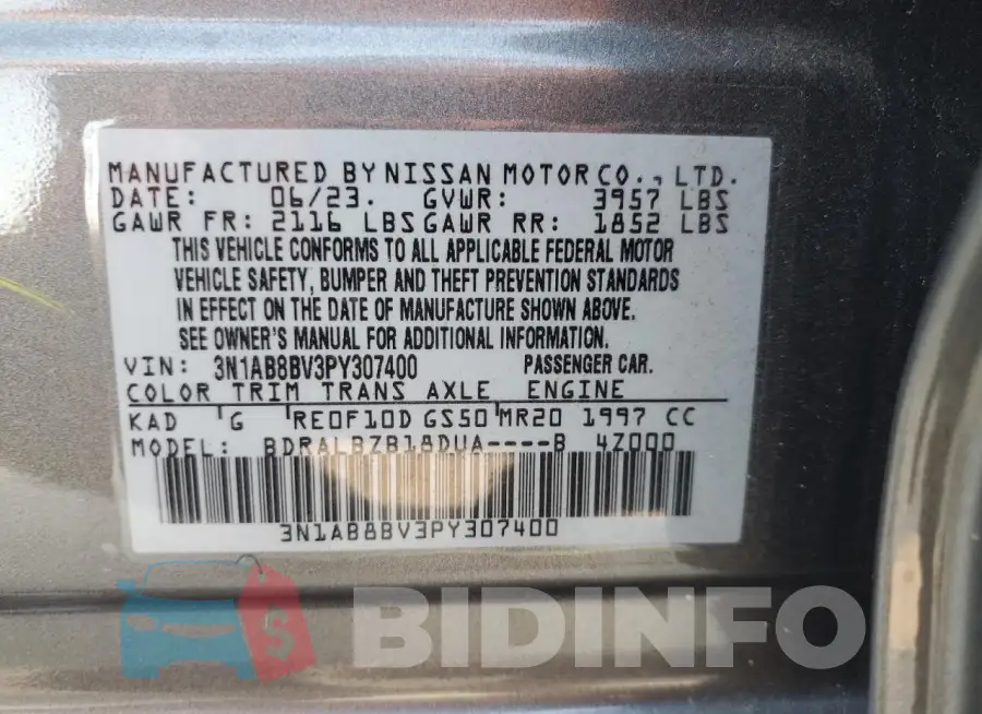3N1AB8BV3PY307400 Photo# 13