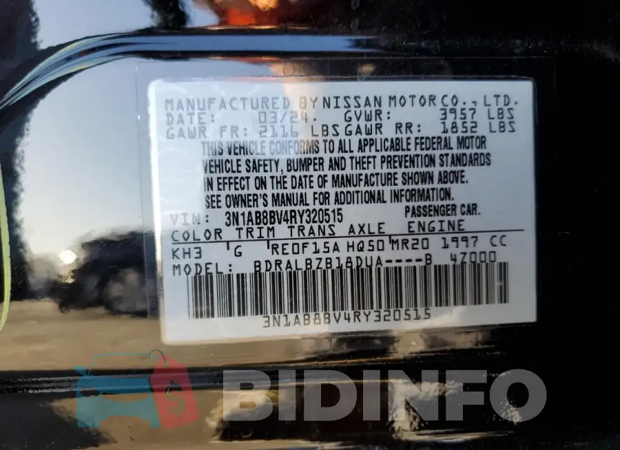 3N1AB8BV4RY320515 Photo# 12