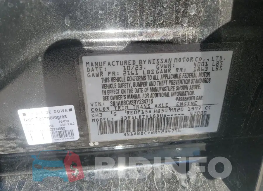 3N1AB8CV2RY234716 Photo# 12