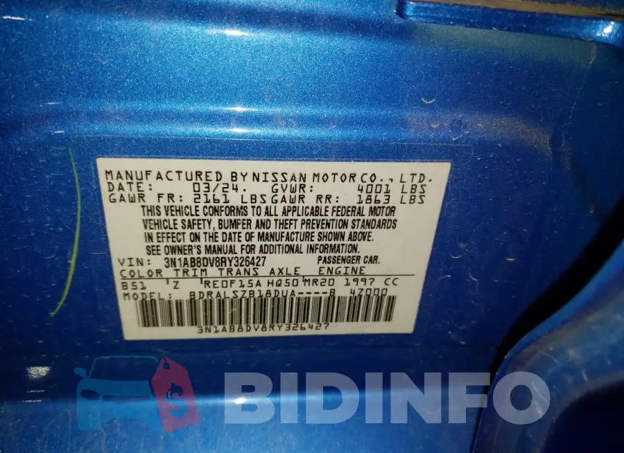 3N1AB8DV8RY326427 Photo# 12