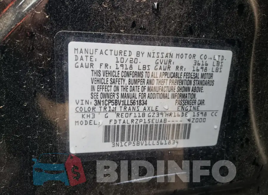 3N1CP5BV1LL561834 Photo# 12