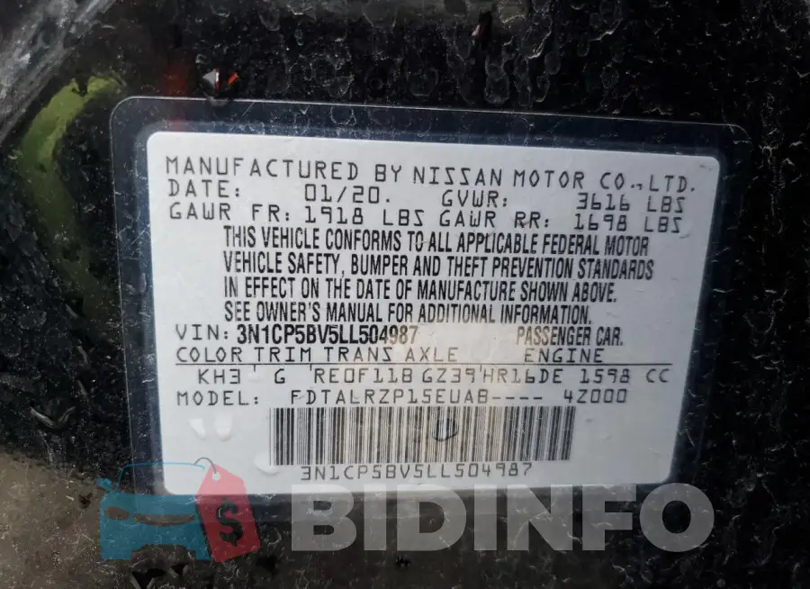 3N1CP5BV5LL504987 Photo# 12