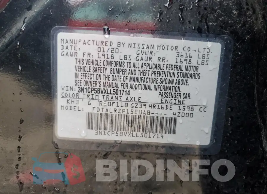 3N1CP5BVXLL501714 Photo# 12