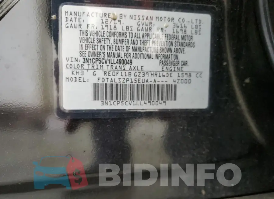 3N1CP5CV1LL490049 Photo# 13