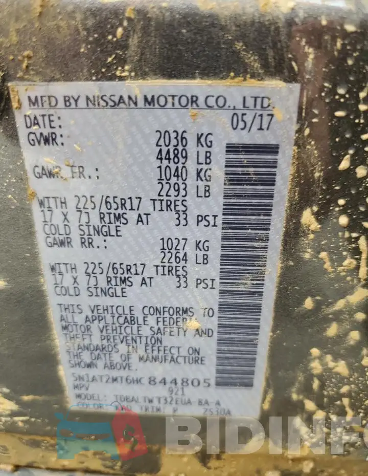 5N1AT2MT6HC844805 Photo# 12