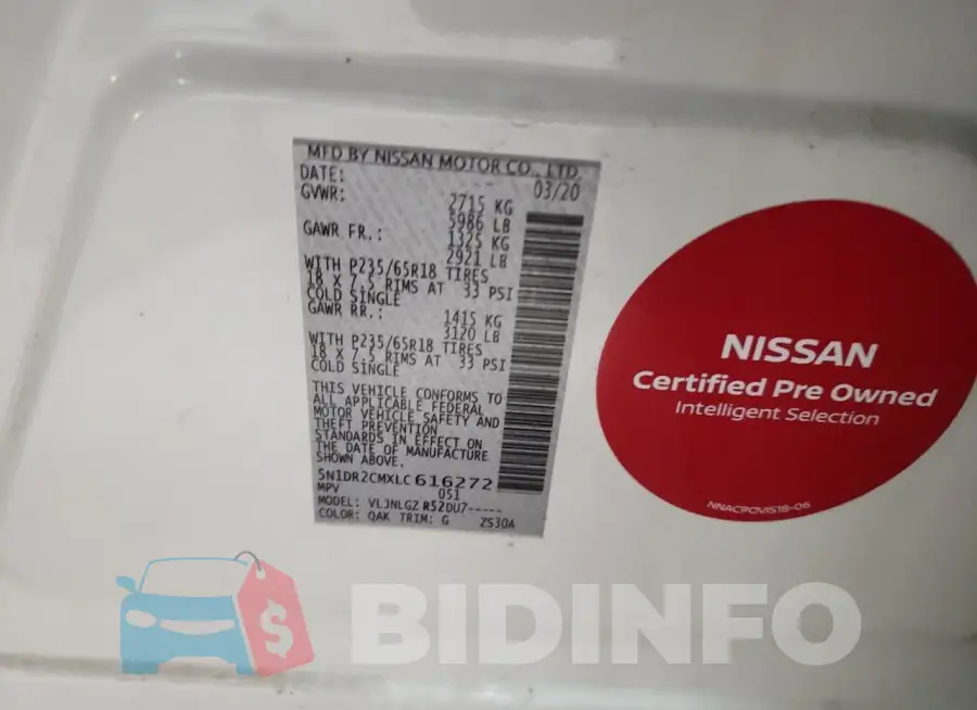 5N1DR2CMXLC616272 Photo# 13