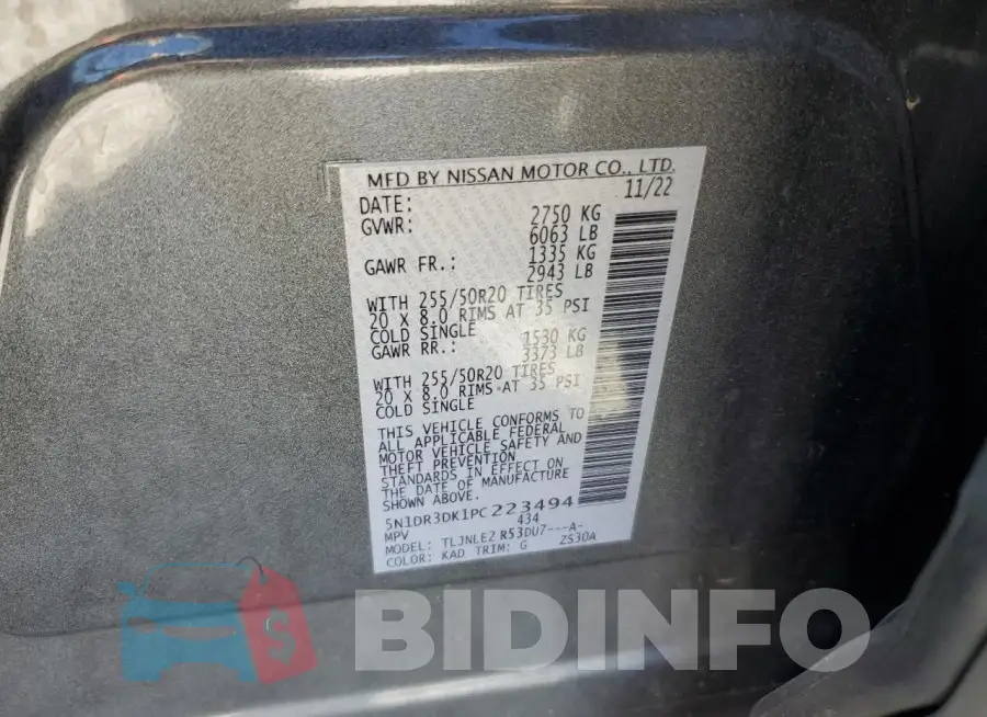 5N1DR3DK1PC223494 Photo# 14