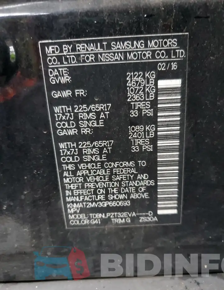 KNMAT2MV3GP660693 Photo# 13