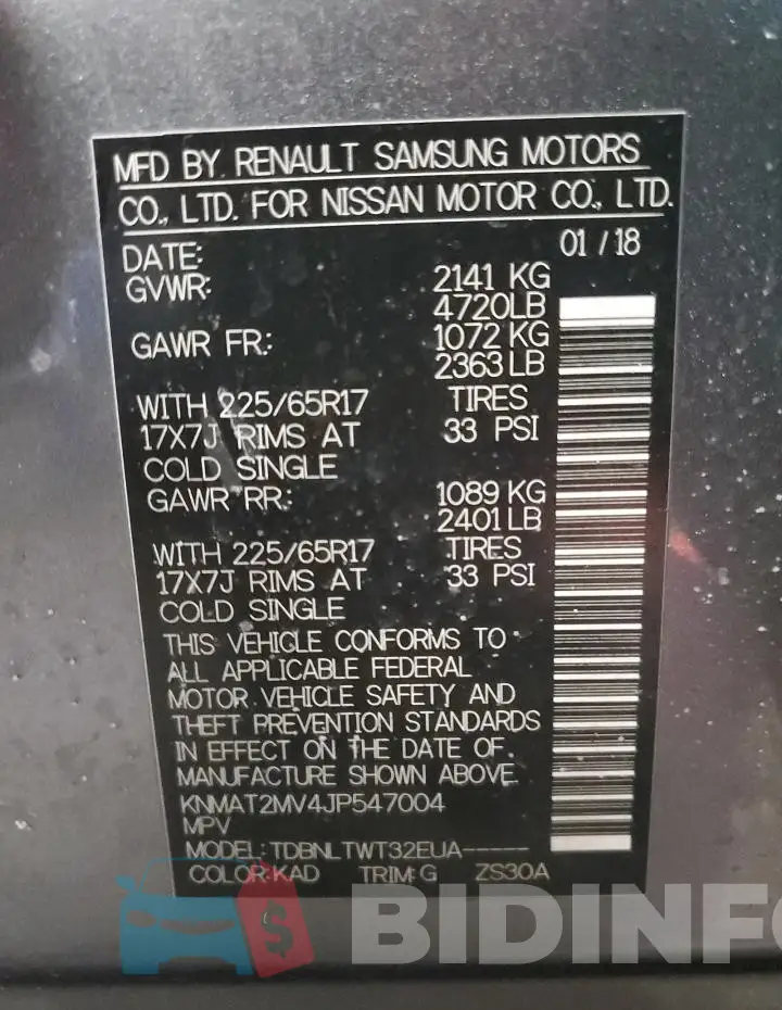 KNMAT2MV4JP547004 Photo# 13
