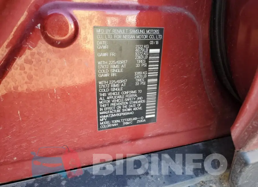 KNMAT2MV8GP669440 Photo# 12