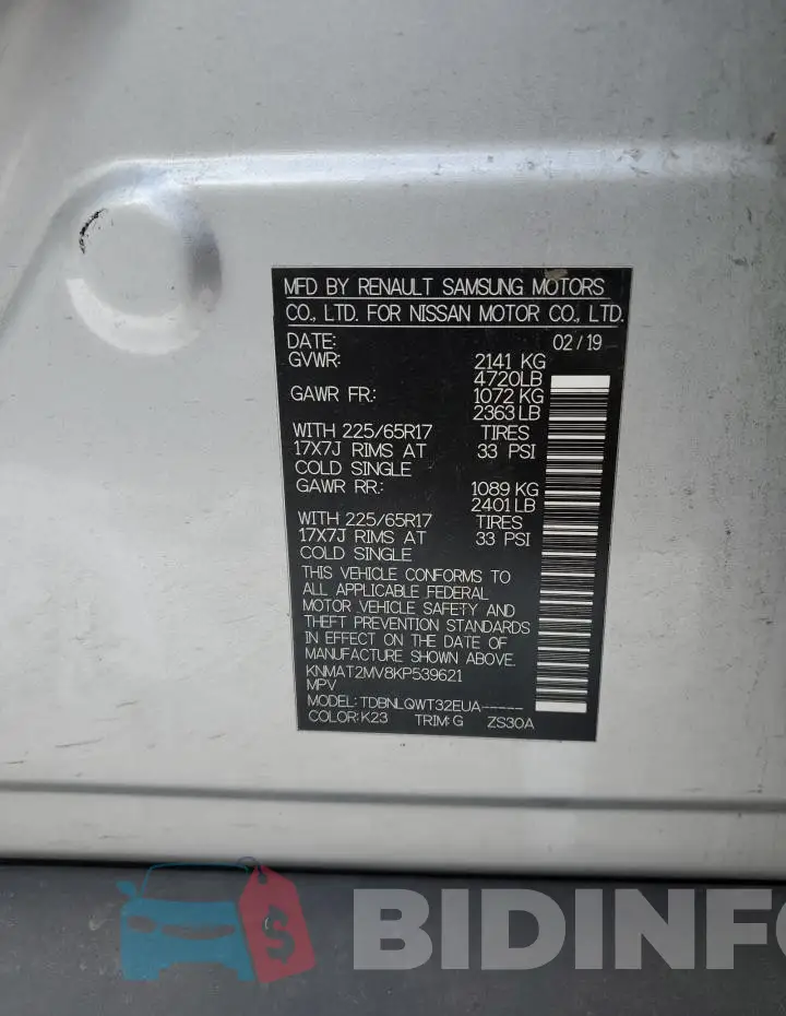 KNMAT2MV8KP539621 Photo# 12