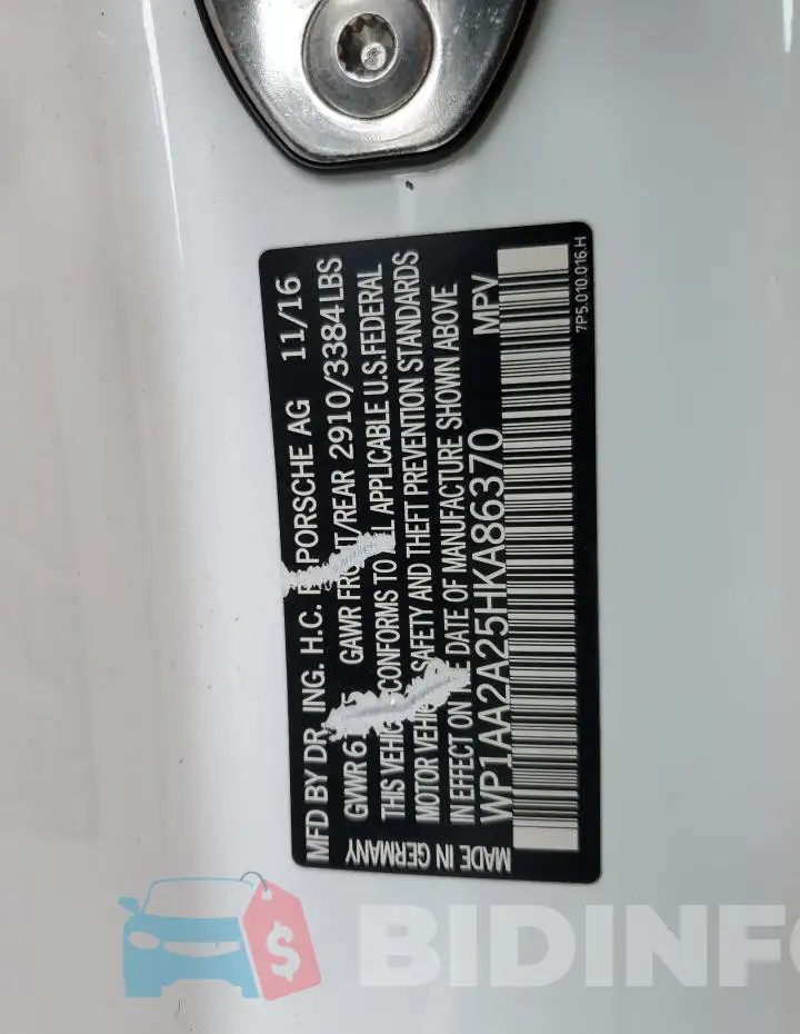 WP1AA2A25HKA86370 Photo# 14