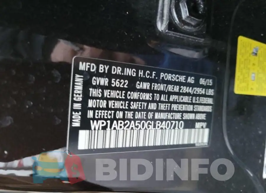 WP1AB2A50GLB40710 Photo# 10