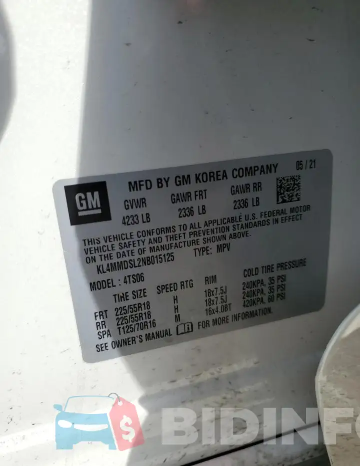 KL4MMDSL2NB015125 Photo# 13
