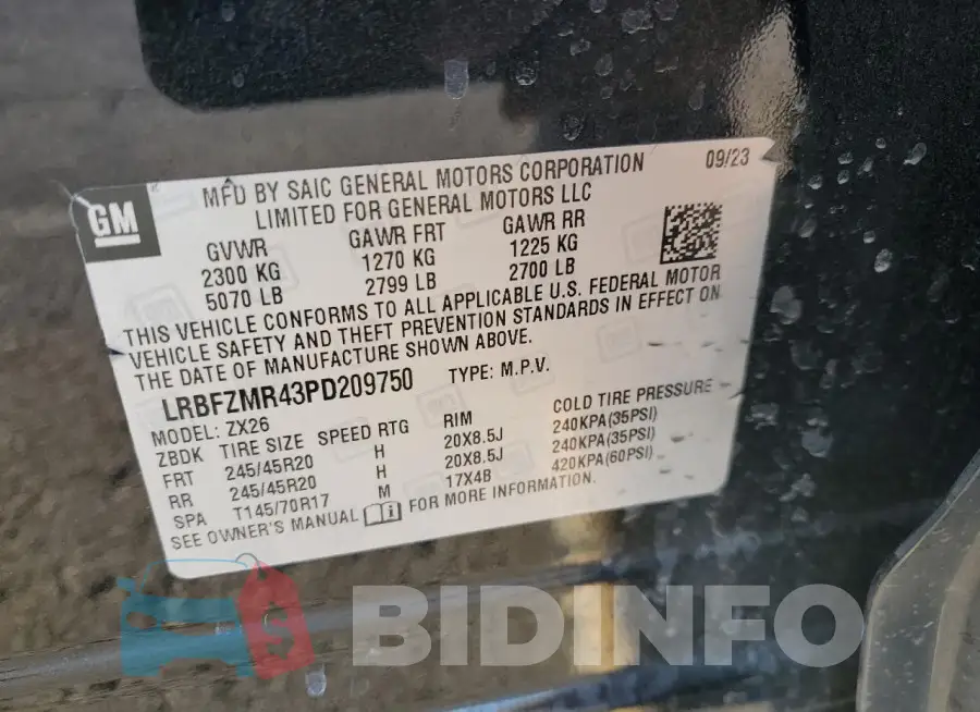 LRBFZMR43PD209750 Photo# 13