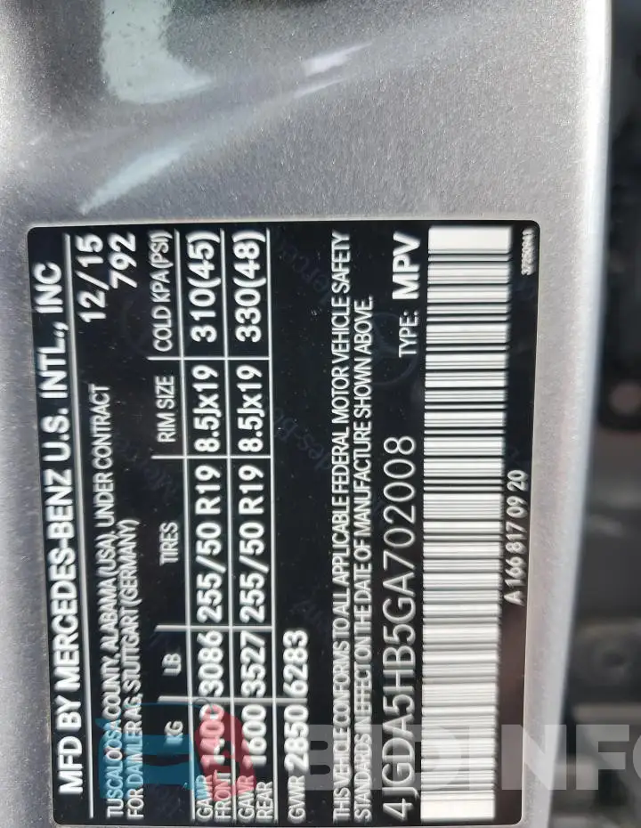 4JGDA5HB5GA702008 Photo# 14