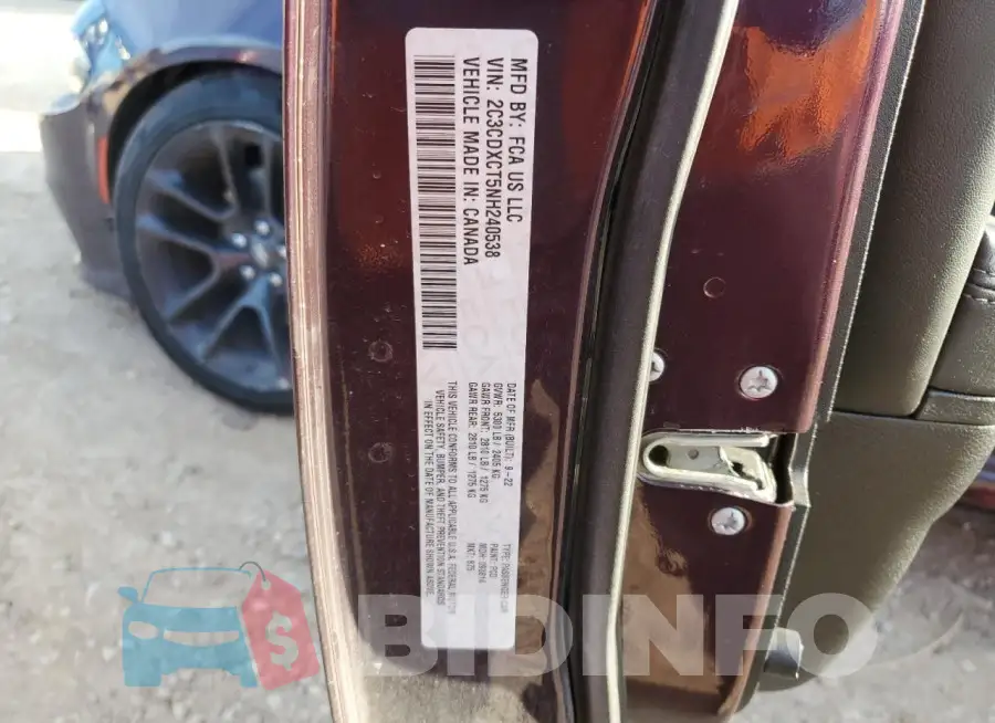 2C3CDXCT5NH240538 Photo# 13